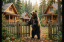 Медведь снёс заборы в посёлке под Североуральском