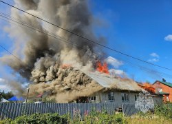 В Советском произошел пожар