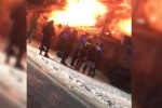 Пожар уничтожил жилой дом в Советском