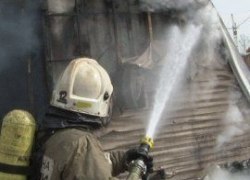 Пожар в  г. Югорске на ул. Клары Цеткин