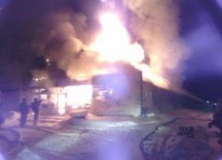 Пожар в городе Югорск, ул.Железнодорожная
