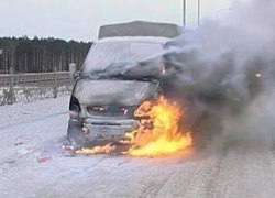 Пожар в Советском районе, 30 км. а/д Югорск - Агириш.