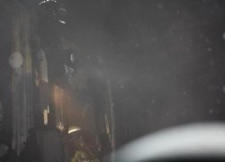 Пожар в г. Советский, мкр. Нефтяник Пожар в г. Советский, мкр. Нефтяник