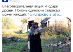 Великая страна и охапка дров. Об акции на &laquo;Первом&raquo; по спасению пенсионеров