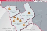 Огнеборцы держат пламя в пределах очагов возгораний