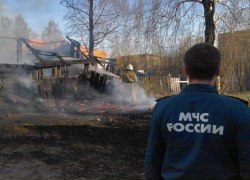 Пожар в городе Советском по улице Кирова (ФОТО)