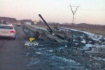 В грязи новосибирских дорог застрял танк